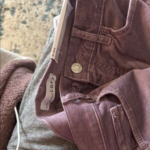 LOFT Mauve Corduroy Trousers